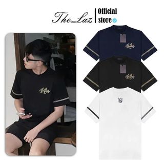 Áo Thun Lờ Vê Thêu Chữ Vàng Xích Tay - Áo Thun Nam Nữ Unisex, Chất Vải Cotton Dày Mịn