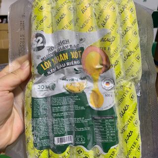Xúc xích giấy bạc nhân kem sầu riêng (10 cái / 500g / Gói)