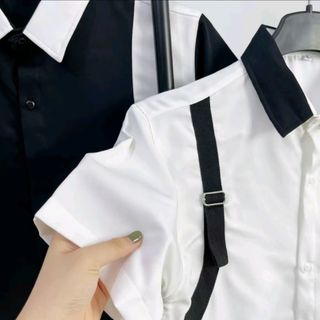 Áo sơ mi nam vải lụa dày dặn tay ngắn