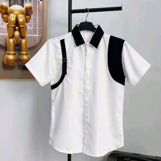Áo sơ mi nam vải lụa dày dặn tay ngắn