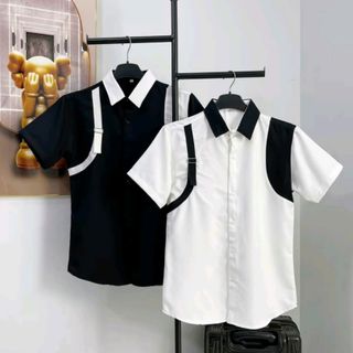 Áo sơ mi nam vải lụa dày dặn tay ngắn