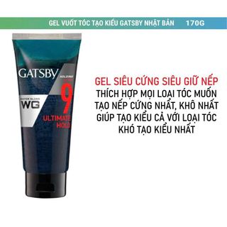 Gel Vuốt Tóc GATSBY Water Gloss GEL giúp cứng tóc, dễ dàng tạo kiểu.