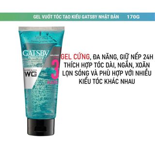 Gel Vuốt Tóc GATSBY Water Gloss GEL giúp cứng tóc, dễ dàng tạo kiểu.