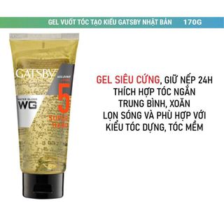 Gel Vuốt Tóc GATSBY Water Gloss GEL giúp cứng tóc, dễ dàng tạo kiểu.