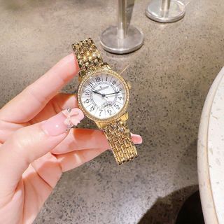 ĐỒNG HỒ NỮ TRUNG CẤP JAGEZ VIỀN HỘT KHOÁ BƯỚM VÀNG
