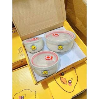 Set 3 Bát Sứ Vịt Vàng
