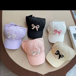 Mũ lưỡi trai thêu nơ cho bé gái