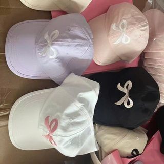 Mũ lưỡi trai thêu nơ cho bé gái
