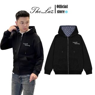 Áo Khoác Lờ Vê Thêu Logo Ngực Nỉ Bông - Áo Hoodie Nam Nữ Unisex, Chất Vải Dày Mịn