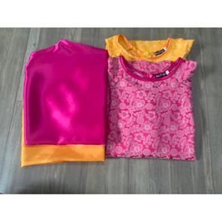 Set đồ lam mẹ và bé - set bộ đi chùa cho mẹ bé áo gấm 2 da kèm quần phi lụa mềm mịn