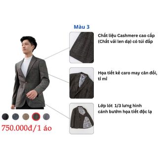 Blazer chất Cashmere màu 3