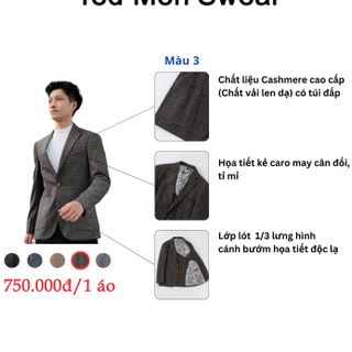 Blazer chất Cashmere màu 3