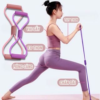 Dây kháng lực số 8 tập gym yoga: mầu sắc đa dạng, tính năng dàn hồi cực tốt, Dây kháng lực chuyên dụng