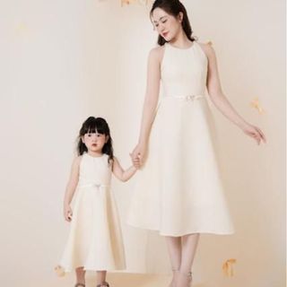 [Tặng hoa cài] Set mẹ và bé - váy mẹ bé đi tiệc dáng xòe form dài