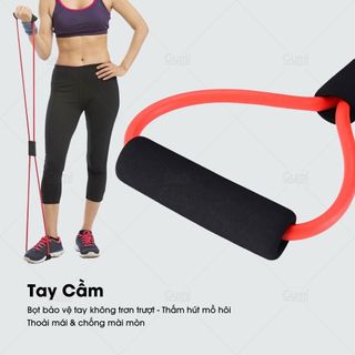 Dây kháng lực số 8 , dây kháng lực chuyên dụng tập yoga, gym. Đàn hồi cực tốt, bền, đẹp mầu sắc đa dạng tập vai cơ chân cơ đùi, giảm mỡ bụng hiệu quả sau 01 tuần tập