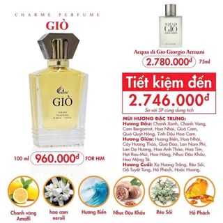 Nước hoa CHARME GIÒ