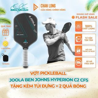 [TẶNG CUỐN CÁN] Vợt Pickleball Joola Ben Johns Hyperion C2 Full Carbon 16mm Mặt Nhám Siêu Nhẹ Cho Thi Đấu, Luyện Tập, Mới Chơi Công Thủ Toàn Diện
