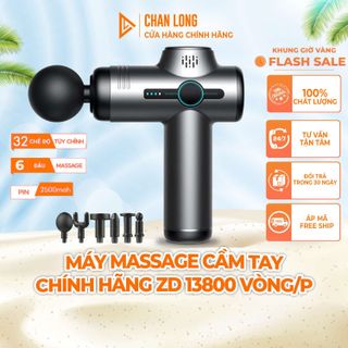 Máy Massage Cầm Tay ZD - V1 Chính Hãng Độ Lực Đấm Siêu Mạnh 32 Chế Độ Massage Cổ Vai Gáy (Chứng Nhận 3C)
