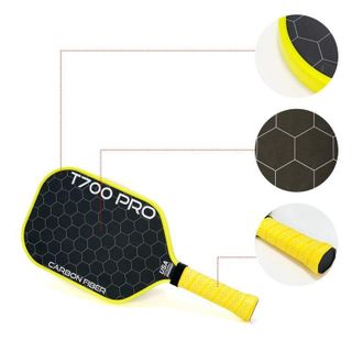 Vợt Pickleball T700 Pro Carbon Fiber- Họa Tiết Tổ Ong-Mặt Nhám Siêu Nhẹ-Chất Liệu Sợi Thủy Tinh Cao Câp Bền Bỉ