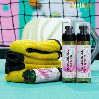 Dung Dịch Vệ Sinh Mặt Vợt Pickleball CHANLONG - Làm Sạch - Bảo Vệ Lớp Carbon - Tăng Độ Bền & Độ Bám - Không Gây Mài Mòn + Tặng Khăn Lau - Mua 2 Lọ + Tặng Thêm Bóng Pickleball, Quấn Vợt