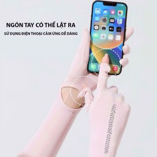 Găng bao tay dài cao cấp chống nắng chống tia UV chất vải lụa lạnh thoáng mát bảo vệ cánh tay đi xe