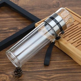 Bình Thủy Tinh 2 Lớp Có Lọc Trà 450ML