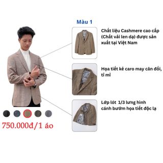 Blazer chất Cashmere màu 1