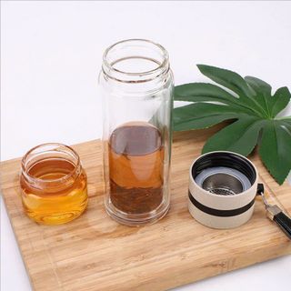 Bình Thủy Tinh 2 Lớp Có Lọc Trà 450ML