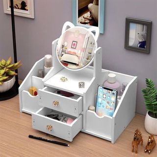 Kệ đựng mỹ phẩm có gường hình mèo