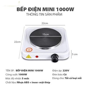 Bếp điện mini công suất 1000W