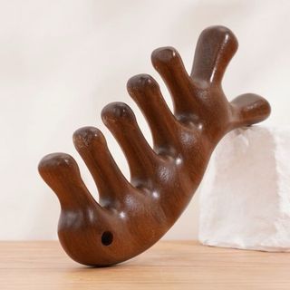 Lược Massage kinh tuyến cơ thể BACKOF, Lược Massage đầu treo đa chức năng, Răng rộng chống tĩnh điện giúp lưu thông máu Lược Massage trị liệu bằng gỗ Massage toàn thân