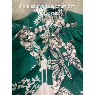 Đồ gia đình đi biển, set áo váy mẹ và bé cổ yếm dáng dài kèm áo nam