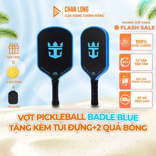 [TẶNG CUỐN CÁN] Vợt Pickleball Badle Blue 16mm Full Carbon,Siêu Nhám, Nhẹ, Bề mặt PU Thấm Hút Tốt Hạn Chế Mỏi Tay Khi Chơi, Công Thủ Toàn Diện