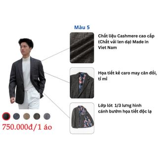 Blazer chất Cashmere màu 5