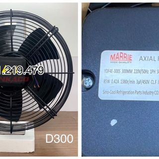 thay quạt dàn kho lạnh, YWF4E-300, QUẠT ĐƯỜNG KÍNH D300mm tại quận 8