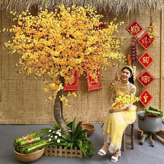 Sỉ Cành Hoa Anh Đào Dài 1m
