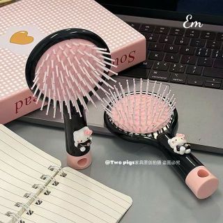 Gương lược đen hồng kitty