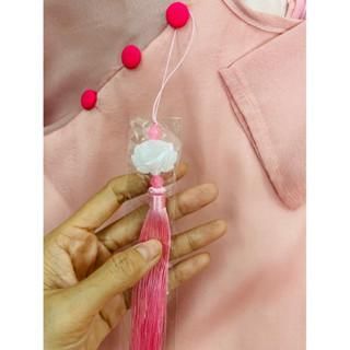 Set đồ lam mẹ và bé gái - đồ đi chùa mẹ và bé áo cánh dơi 2 lớp kèm quần phi lụa