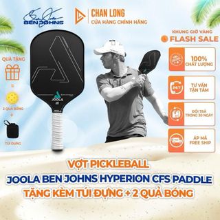 [TẶNG CUỐN CÁN] Vợt Pickleball Joola Ben Johns Hyperion CFS Paddle Full Carbon 16mm Mặt Nhám Cho Thi Đấu, Luyện Tập, Mới Chơi