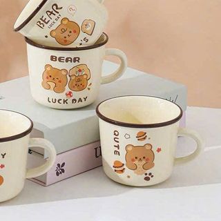 Cốc sứ gấu lucky 350ml ( THÙNG 80C )