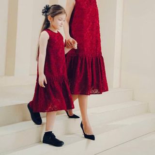 [Hàng thiết kế] Set váy mẹ bé - đầm mẹ và bé thiết kế dáng suông che bụng che dáng tốt