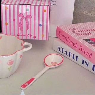 Bát Sứ Kèm Hoa Tuylip Thìa Trơn ( THÙNG 80B )
