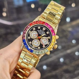 Đồng hồ R0lex daytona dây thép viền đá