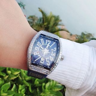 ĐỒNG HỒ NAM SIÊU CẤP FRANZ MULER MÁY CƠ VIỀN XOÀN TO XANH NAVY