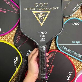 Vợt Pickleball T700 Pro Chính Hãng CHANLONG Full Carbon 16mm Mặt Nhám Cho Thi Đấu, Luyện Tập, Mới Chơi