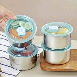 HỘP INOX TRÒN ĐỰNG THỰC PHẨM CÓ NẮP ĐẬY (T400)