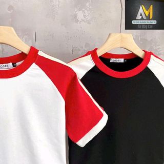 Combo Áo thun cổ tròn phối vai áo (Mã : HOKO65)