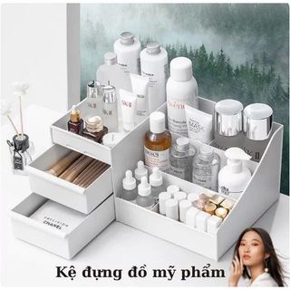 KỆ ĐỰNG MỸ PHẨM NHỰA 2 NGĂN KÉO