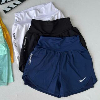 Quần đùi 2 lớp nữ cạp thun NIK RUNNING mới Phom chất chuẩn đẹp Size m.l.xl.xxl(ri8c) Ri 2222 Tách nửa ri được
