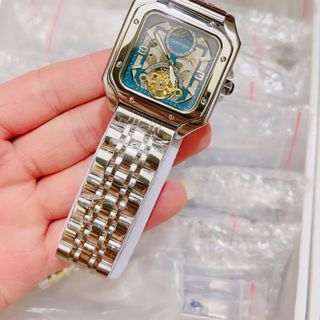 Đồng hồ nam chạy cợ vuông mới